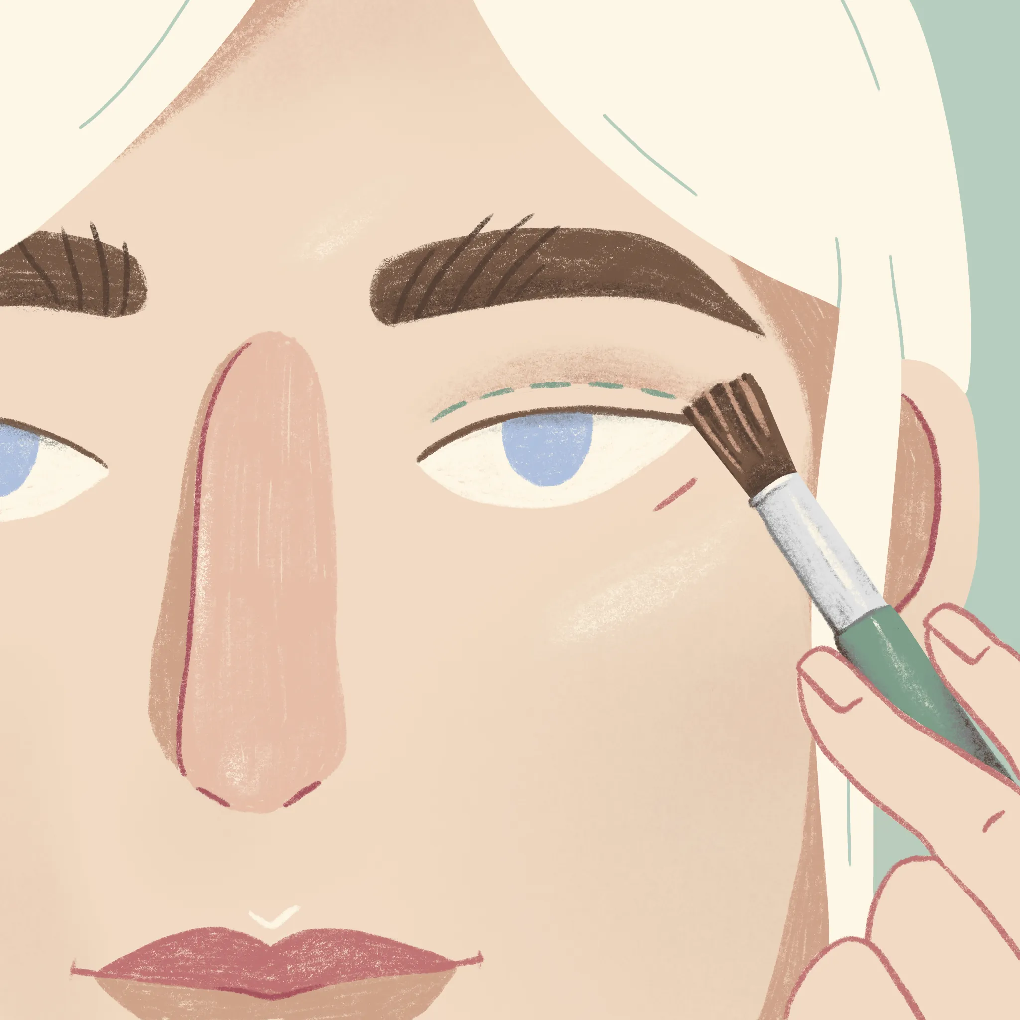 Bell HYPOAllergenic illustrated face with makeup brush