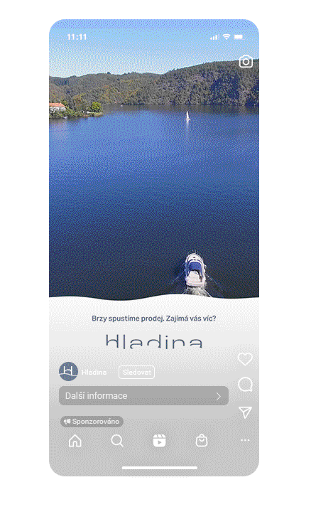 Hladina — Meta ad campaign animation