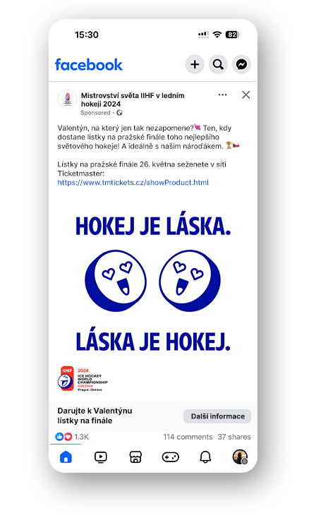 IIHF 2024 social media ad mockup