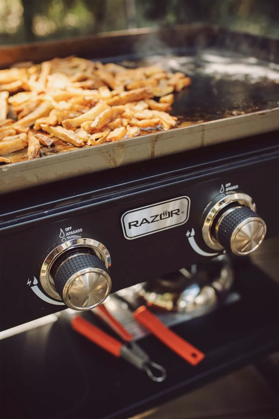 Razor Griddle — griddle action photo